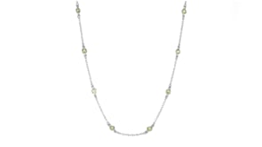 1.80 ct. t.w. Peridot Station Necklace in Sterling Silver