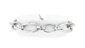 Italian Sterling Silver Oval-link Bracelet