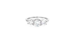 2.00 ct. t.w. CZ Three-Stone Ring in Sterling Silver