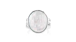 16.5-17.5mm Cultured Biwa Pearl Ring in Sterling Silver
