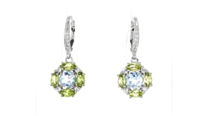 3.50 ct. t.w. Multi-Gemstone Drop Earrings in Sterling Silver