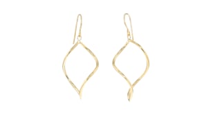 14kt Yellow Gold Open Spiral Drop Earrings