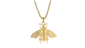 Italian 18kt Gold Over Sterling Bumblebee Pendant Necklace