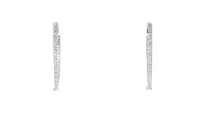 25 ct. t.w. Diamond Inside-Outside Hoop Earrings in Sterling Silver