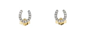 10 ct. t.w. Diamond Horseshoe Stud Earrings in 18kt Gold Over Sterling