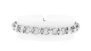 Sterling Silver Circle-Link Bracelet