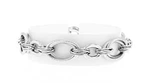 Italian Sterling Silver Multi-Oval Link Bracelet