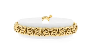 18kt Gold Over Sterling Medium Byzantine Bracelet