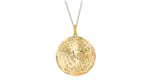 Italian 14kt Yellow Gold Sunburst Medallion Pendant