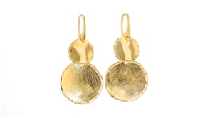 Italian 18kt Gold Over Sterling Circle Drop Earrings
