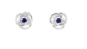 40 ct. t.w. Sapphire Love Knot Earrings in Sterling Silver
