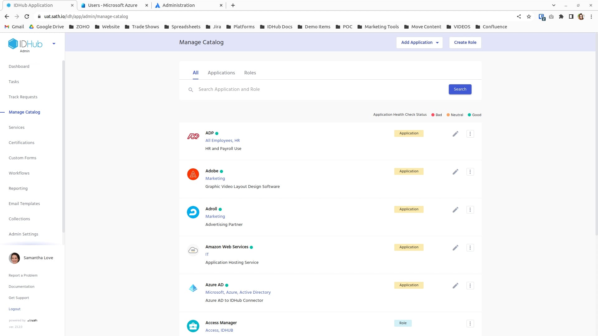 Connection to Azure AD and Jira Software - Add a new user in IDHub and provision to Azure and Jira