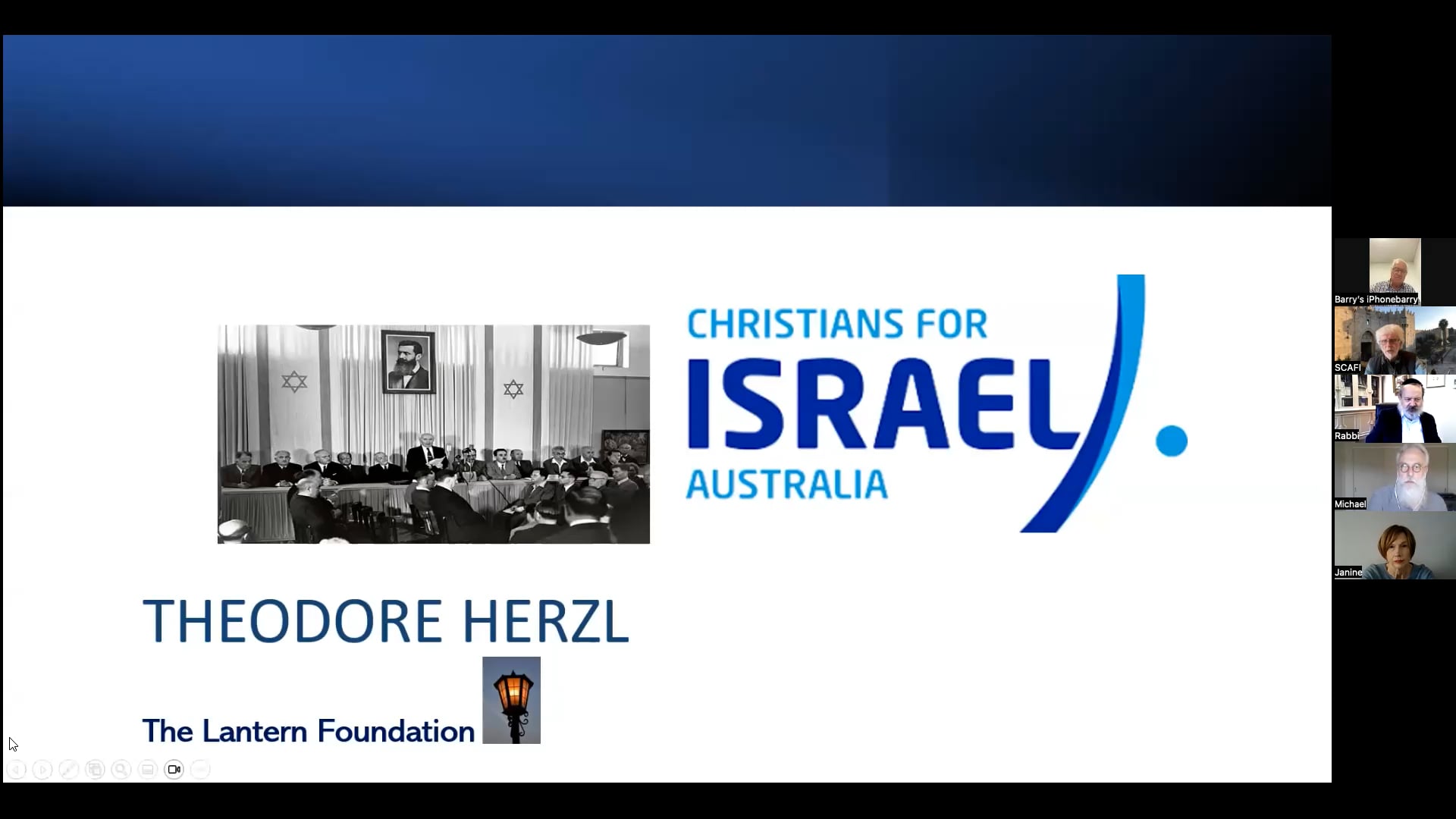 Rabbi R teaching on Herzl 5 5 23 on Vimeo