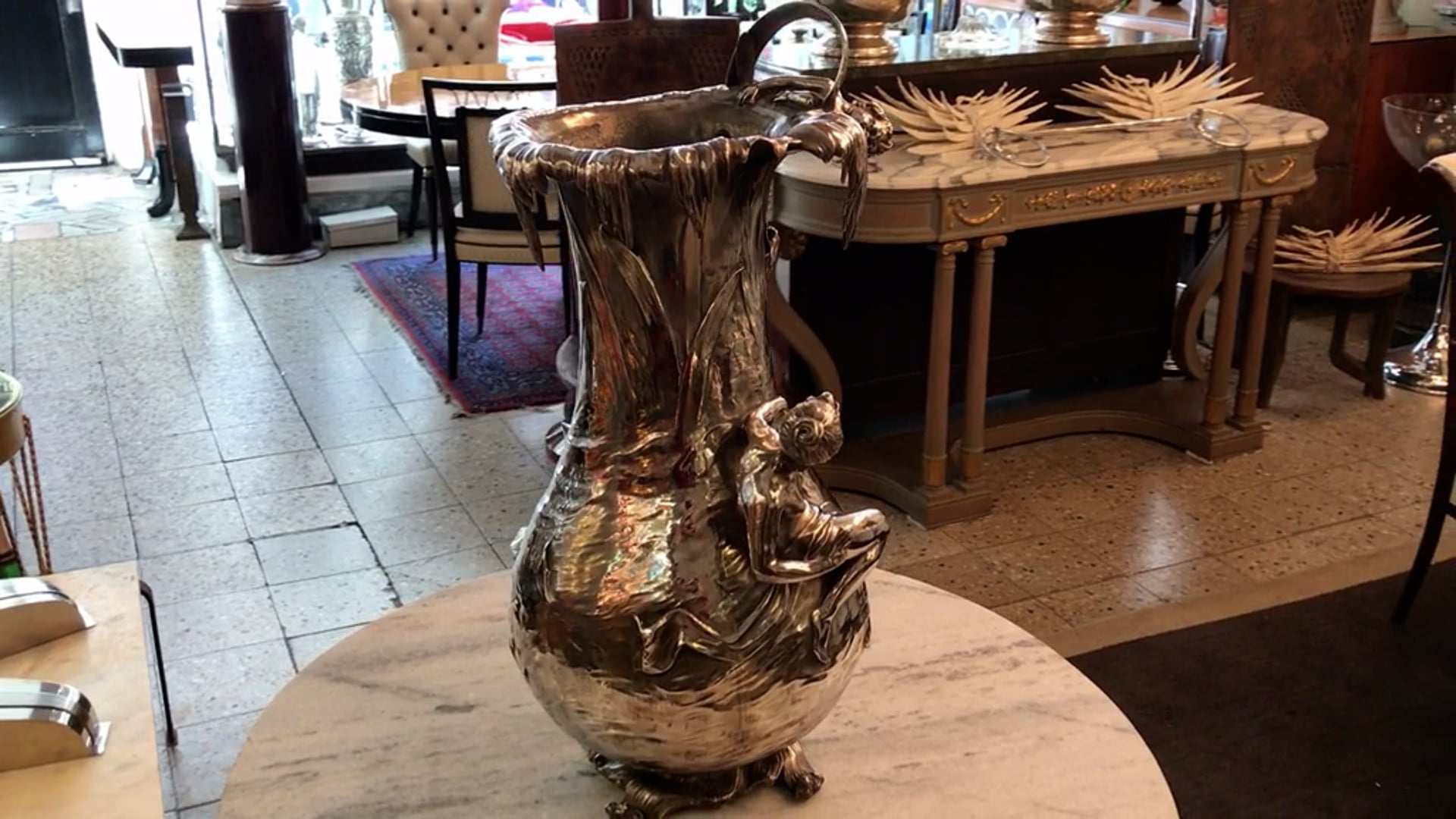 Pair of Big Vases Wmf, German, 1910 in Silver Plated