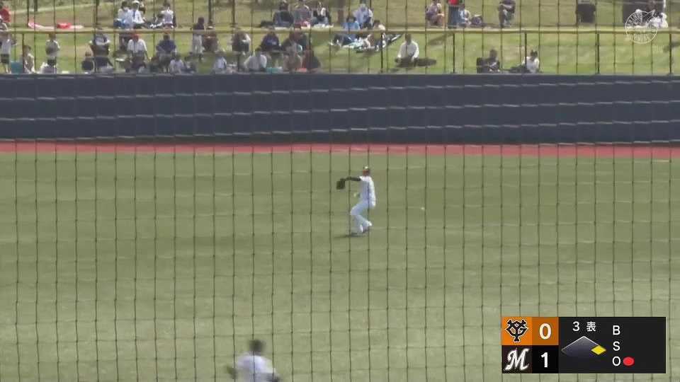 【ファーム】見事な連携プレー!! マリーンズ・菅野剛士・小川龍成・福田秀平がダブルプレーを完成させる!!  2023年5月6日 千葉ロッテマリーンズ 対 読売ジャイアンツ