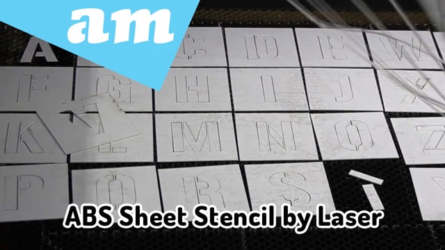 Spray-Painting Stencil 0.9mm ABS Sheet Cut on TruCUT CO2 Laser Cutting Machine Stencil Design Tips