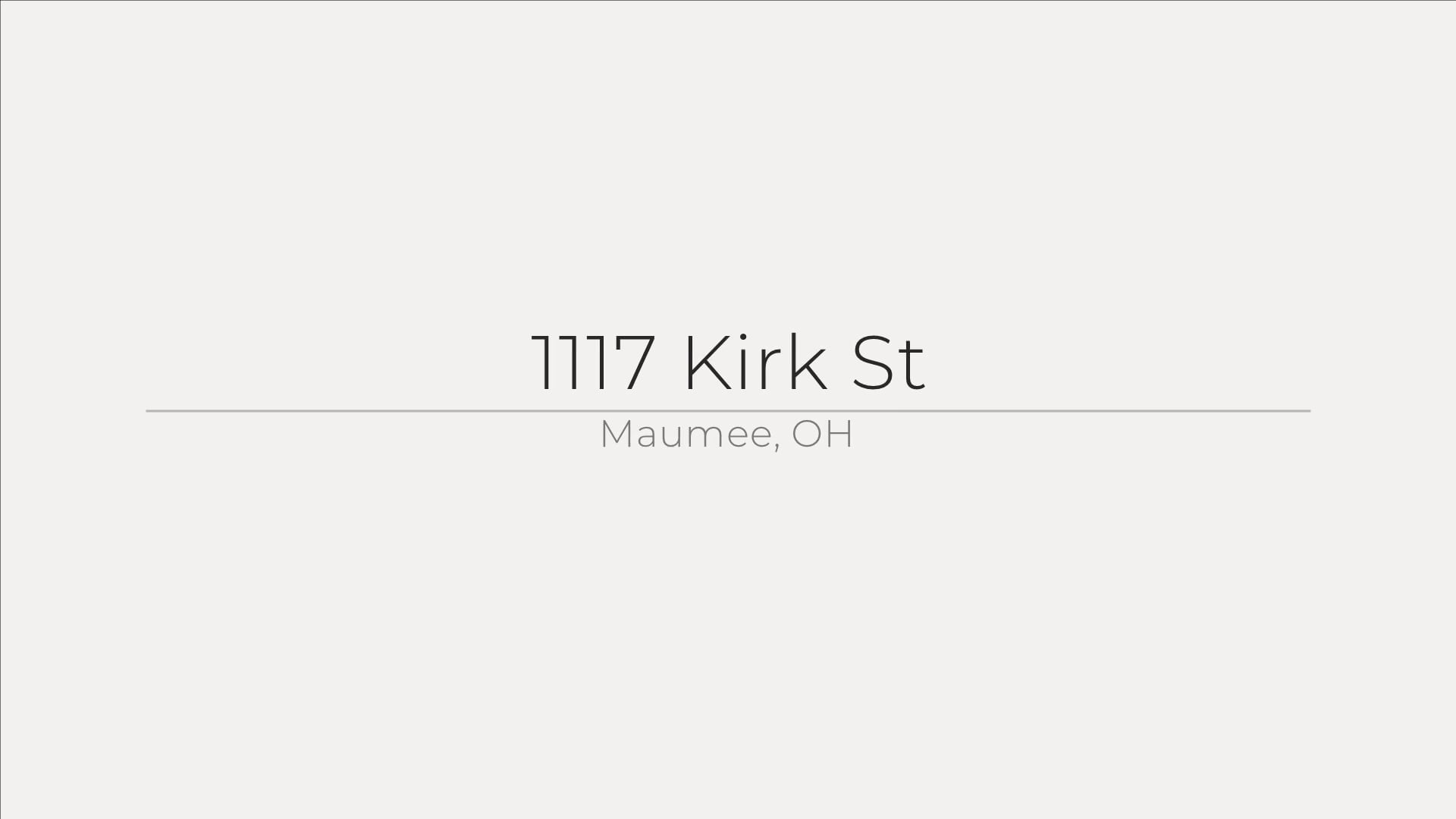 1117 Kirk St, Maumee, OH on Vimeo