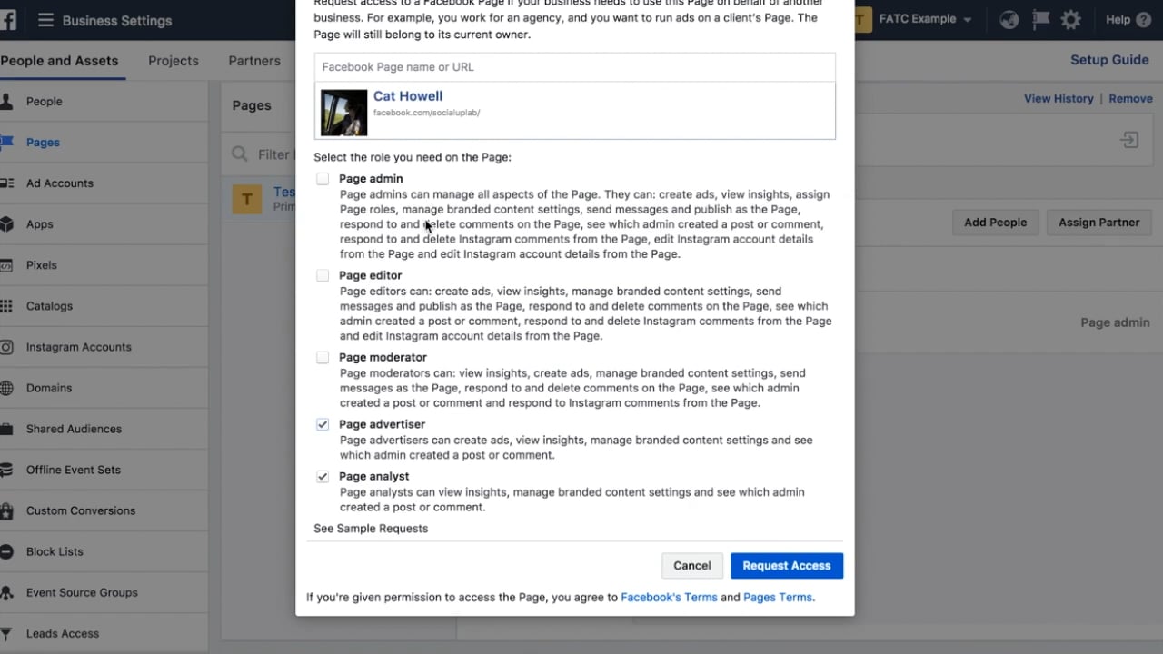 Proper Accessing of Client FB AD accounts on Vimeo