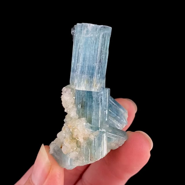 Indicolite Tourmaline with Topaz (rare combo)