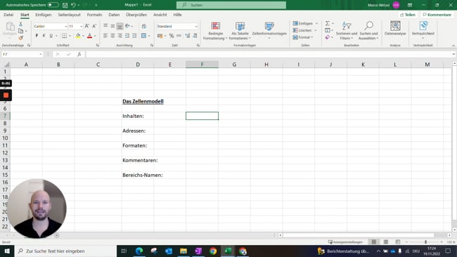 1.3 Das Zellenmodell & Dateneingabe
