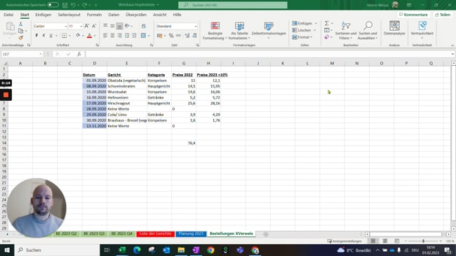 7.9 Intellegente Tabellen finalisieren und zurück in Bereich konvertieren