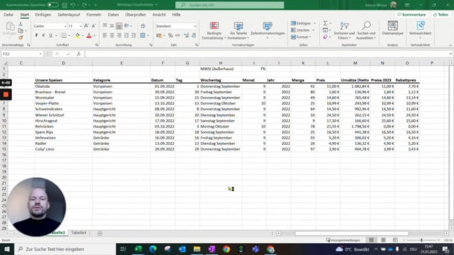 6.1 Zellen und Zellbereiche ausschneiden, kopieren und verschieben