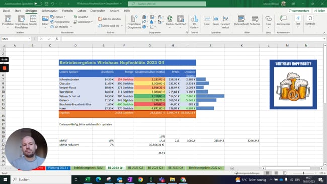 10.2 Kopf- und Fußzeilen einfügen