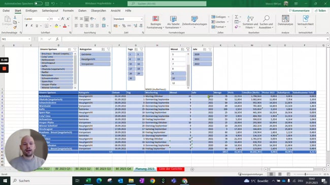 7.7 Pivottabellen erstellen