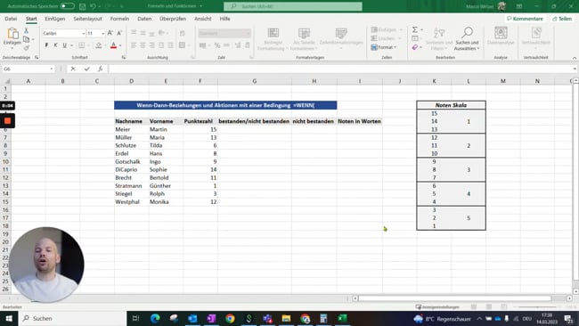 11.2.9 Wenn-Dann-Beziehungen und Aktionen mit einer Bedingung (=WENN)
