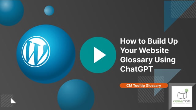 Building Glossaries Using ChatGPT | WordPress