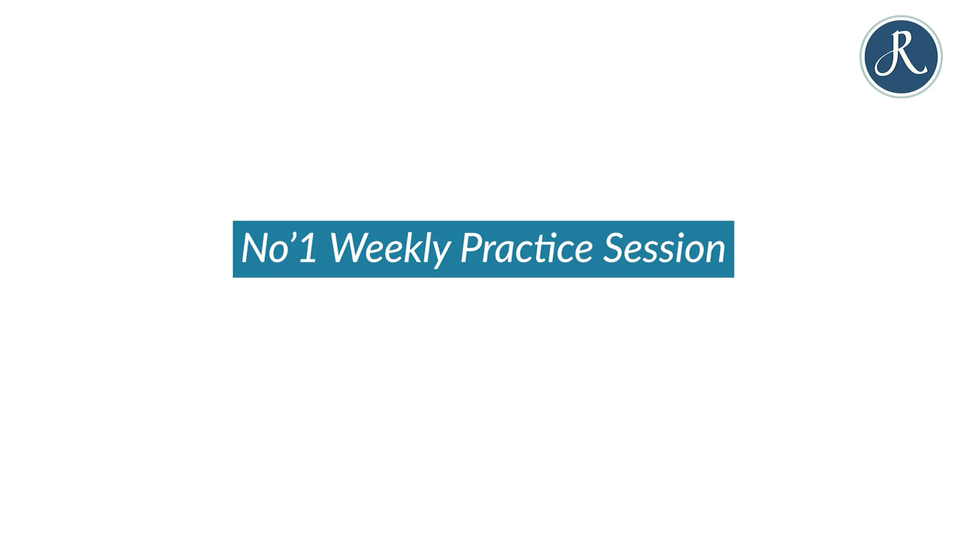 No'1 Weekly Practice Session on Vimeo