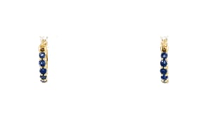 40 ct. t.w. Sapphire Huggie Hoop Earrings in 14kt Yellow Gold