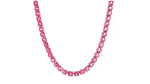 50.00 ct. t.w. Pink Topaz Tennis Necklace in Sterling Silver