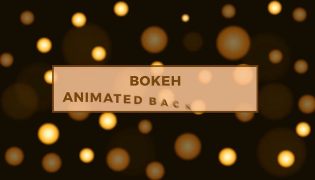 Bokeh Animated Background