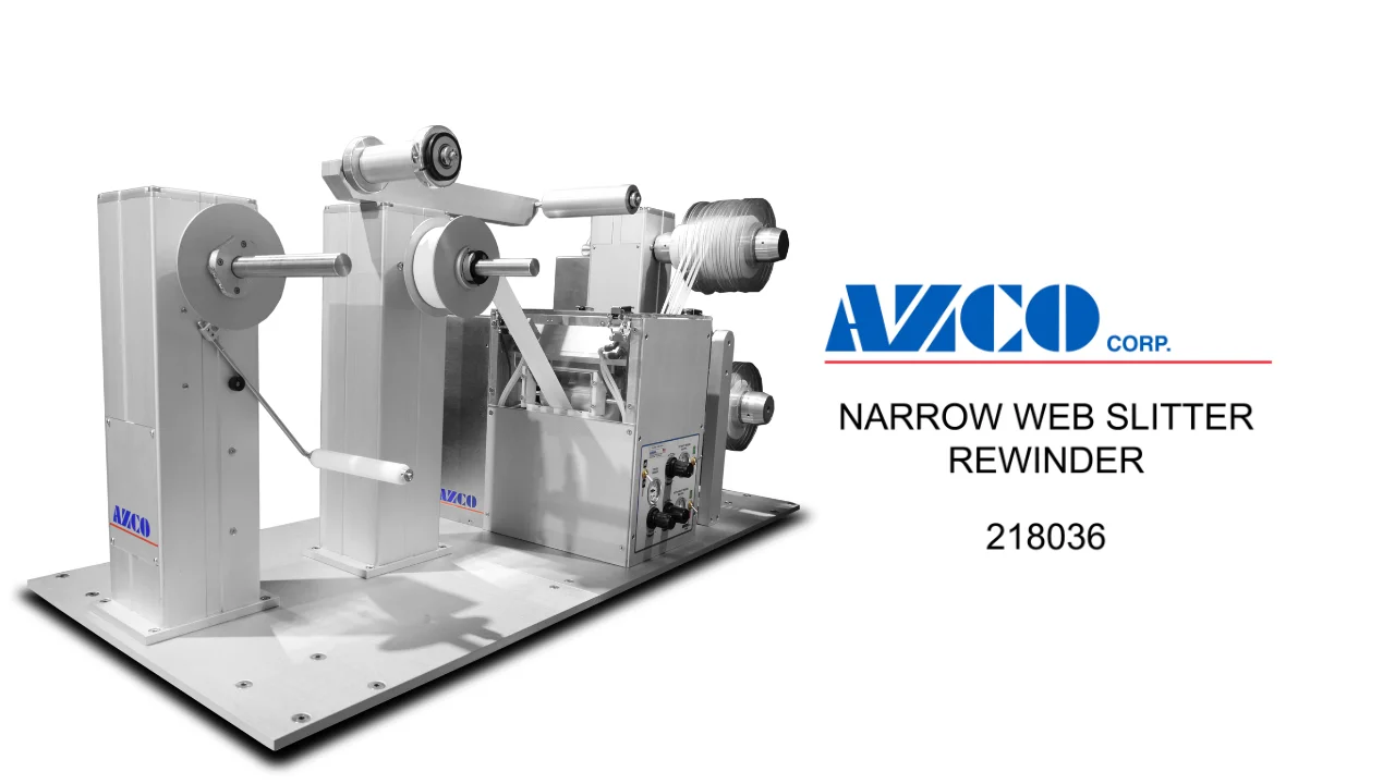 NARROW WEB SLITTER REWINDER - AZCO Corp NARROW WEB SLITTER REWINDER - AZCO Corp