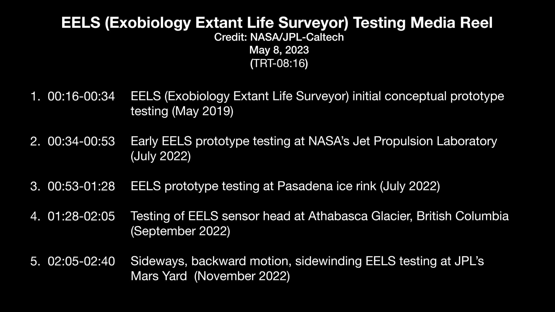 EELS (Exobiology Extant Life Surveyor) Media Reel on Vimeo