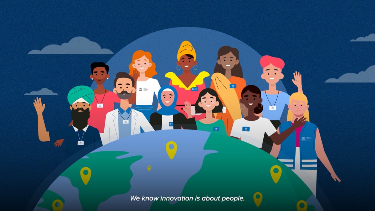 Explainer video example from the UNHCR Innovation Learning animation