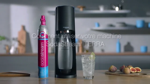 Machine à eau pétillante TERRA + 1 bouteille 1L blanche SODASTREAM