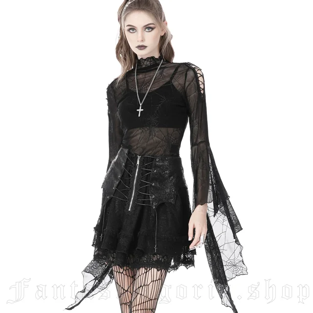 Gothic Black Bat Wings Layered Lace Choker Necklace