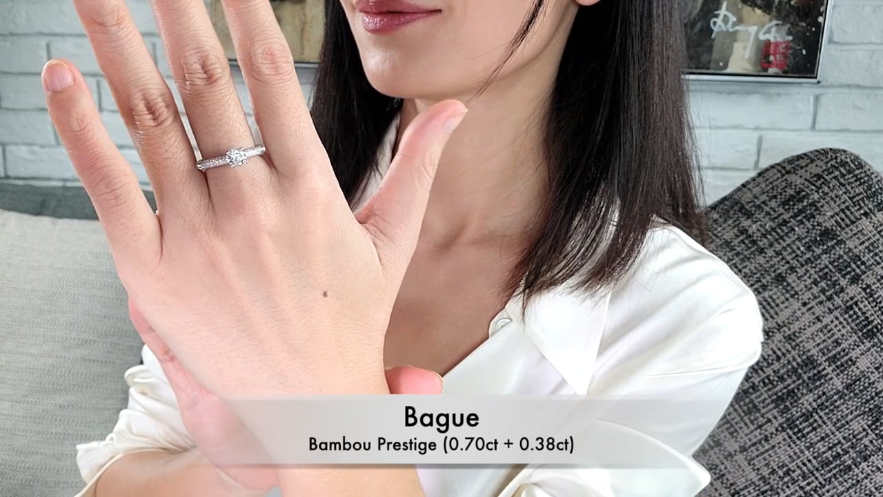Anello Bambù Prestigio - Oro Bianco & Diamanti | Gemperles