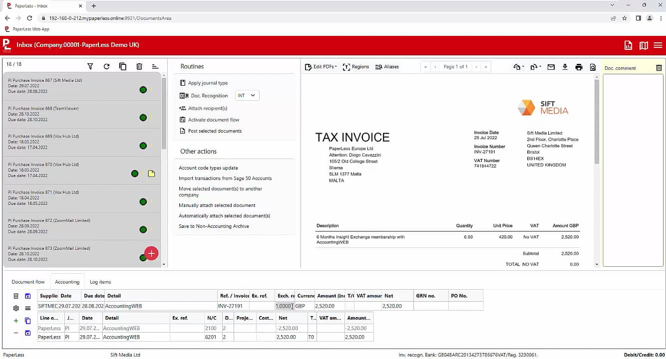PaperLess Invoice Capture for Sage on Vimeo