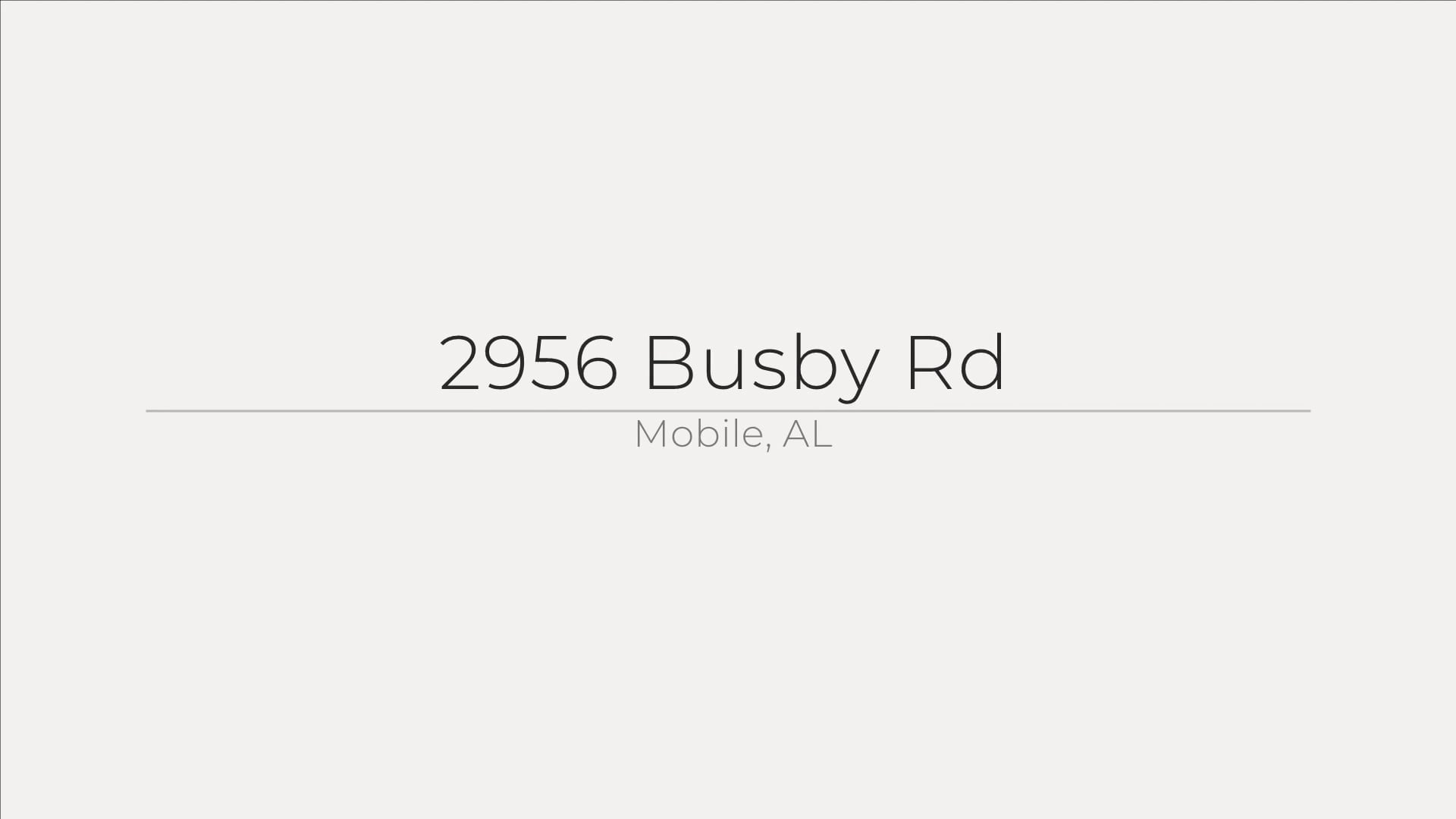 2956 Busby Rd, Mobile, AL on Vimeo