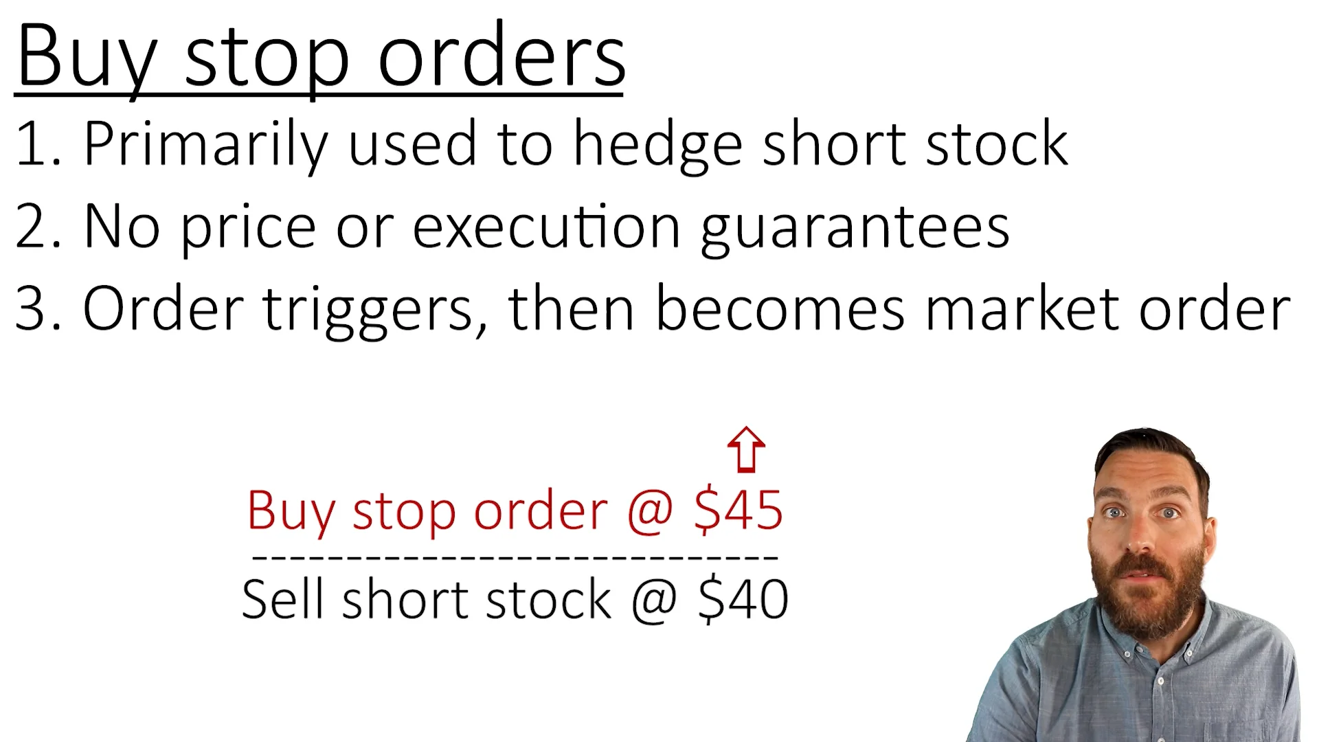 Stop orders | Customer orders | The secondary market | Achievable SIE
