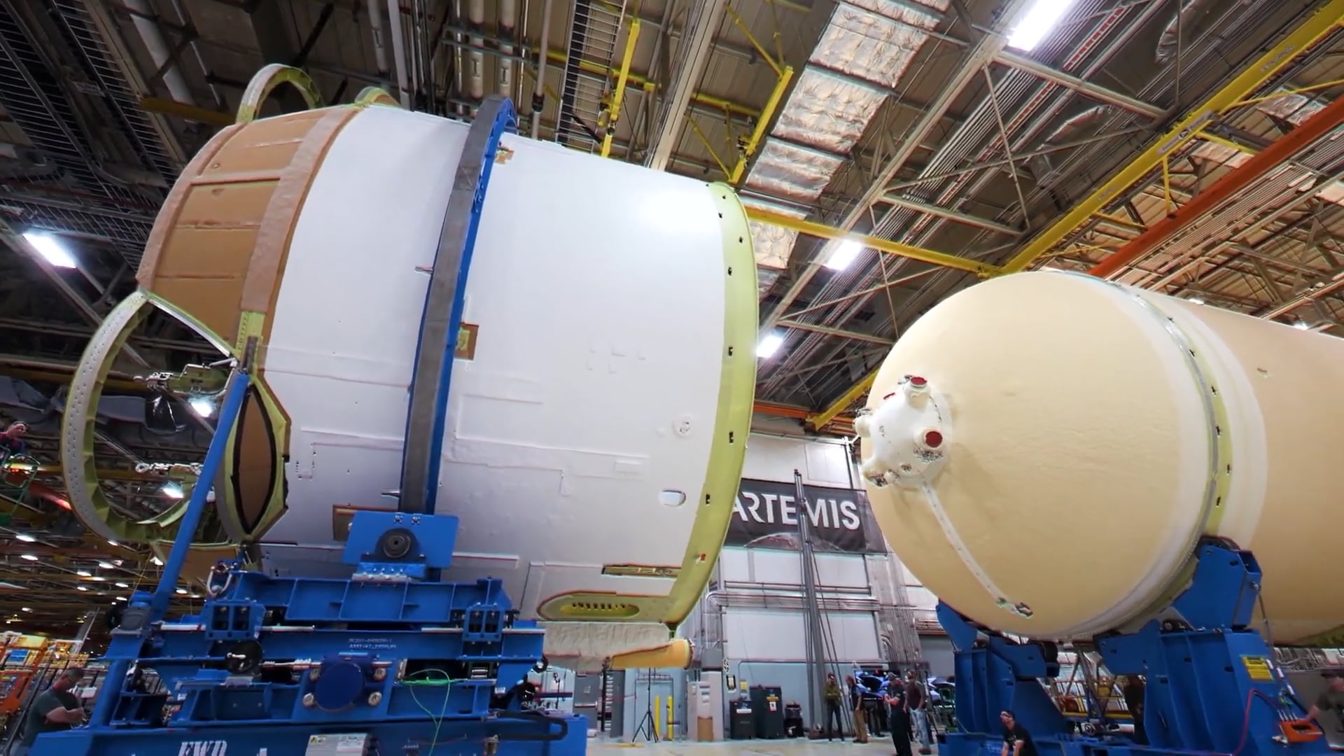 NASA's Artemis 2 moon rocket is being assembled on Vimeo