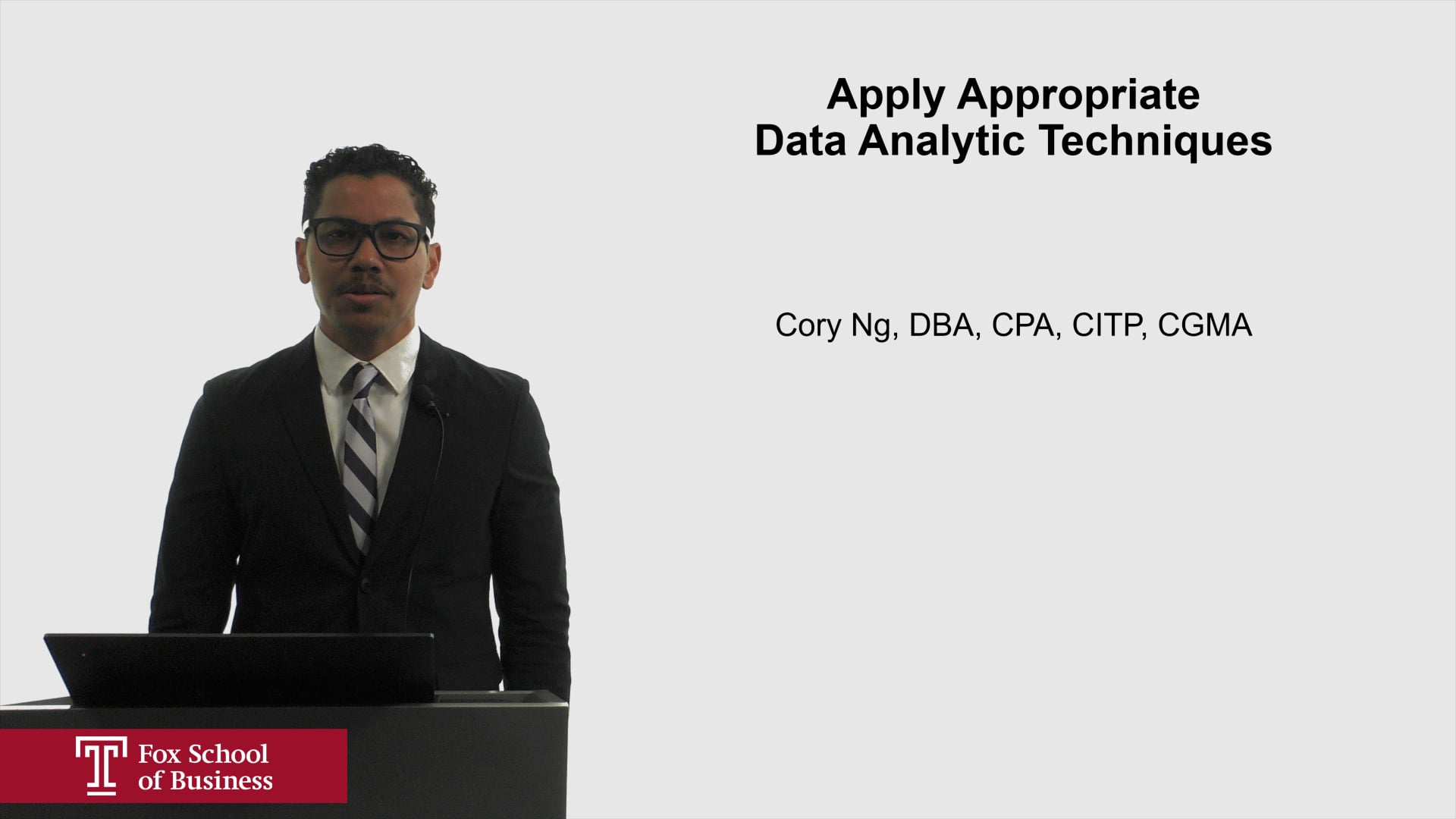 Apply Appropriate Data Analytic Techniques