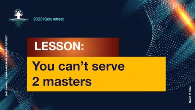 May 6, 2023 – You can’t serve 2 masters