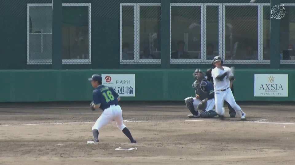 【ファーム】マリーンズ・谷川唯人が4試合連続ヒットとなるタイムリーで1点追加!!   2023年5月10日 千葉ロッテマリーンズ 対 東京ヤクルトスワローズ