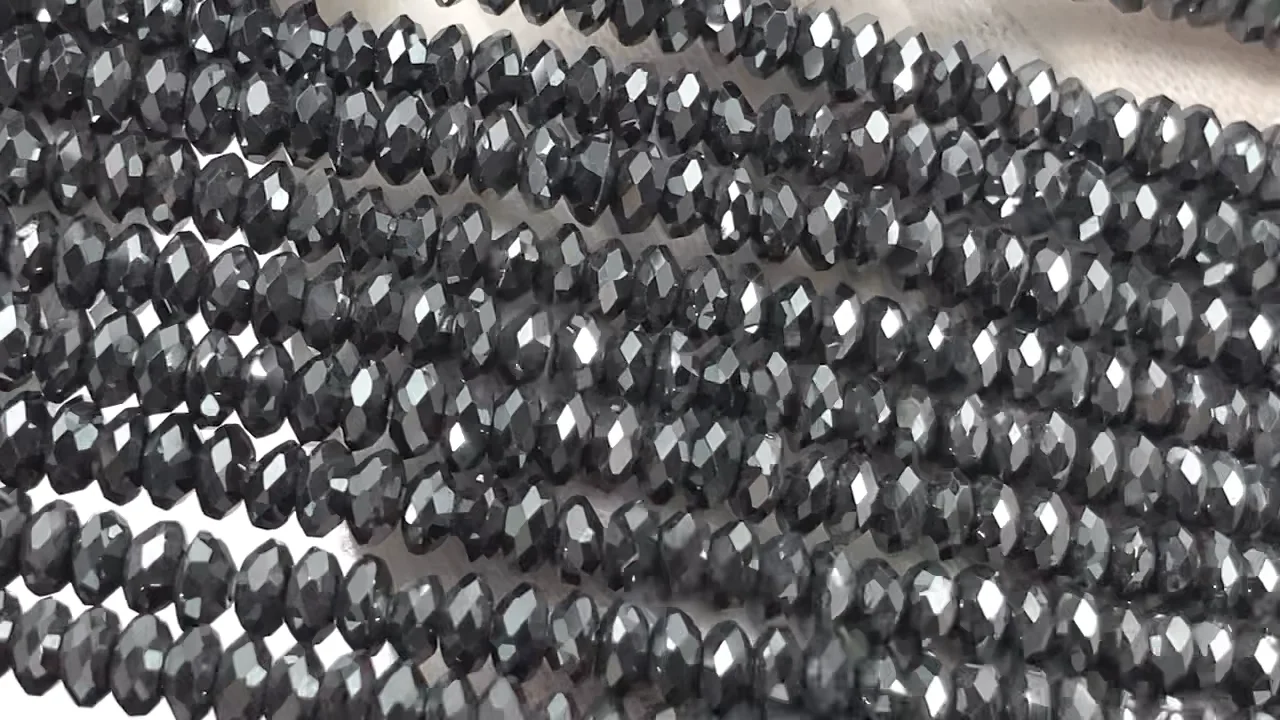 動画】【素晴らしい輝き】ヘマタイト ボタンカット4×4×1.5mm 1連