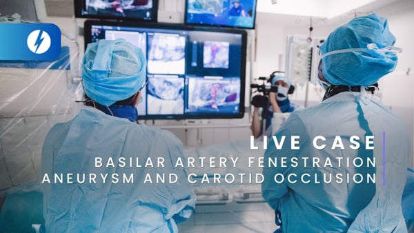 Basilar artery fenestration aneurysm and carotid occlusion