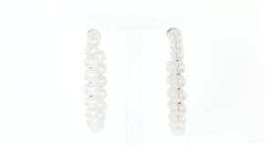 6-7mm Cultured Pearl Hoop Earrings in Sterling Silver